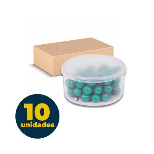 Alfinete para Mapa com Cabeça de 5mm 50 Unidades ACC Verde Escuro com 10 Caixas