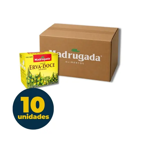 Chá Madrugada 10g com 10 Sachês Erva Doce com 10 Caixas