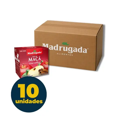 Chá Madrugada 13g com 10 Sachês Maçã com Canela com 10 Caixas