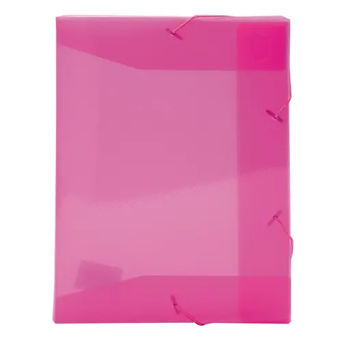 Pasta Aba e Elástico 1/2 Ofício PP 180mmx245mmx25mm Rosa com 50 Unidades