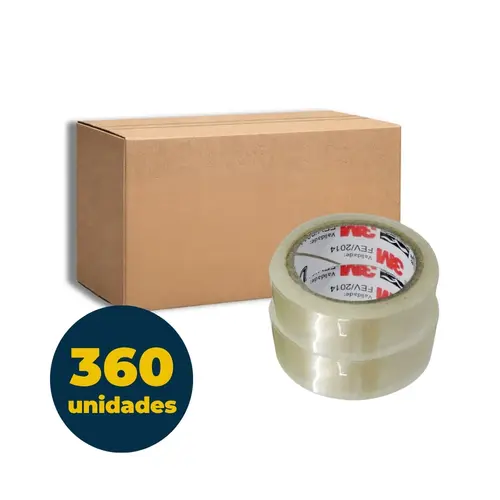 Fita PP 12mm x 10m 3M Transparente com 360 Unidades