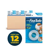 Fita Dupla Face Espuma 12mmx1,5m Fixa Tudo Tek Bond com 12 Unidades