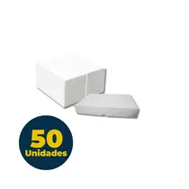 Caixa Para Doces 18,5cm x 4cm x 12,4cm Branca com 50 Unidades