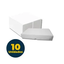 Caixa de Alfajor 28cm x 4cm x 21cm Branca com 10 Unidades