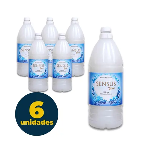 Sabonete Líquido 2L Sensus Luxo Hidratante com 6 Unidades
