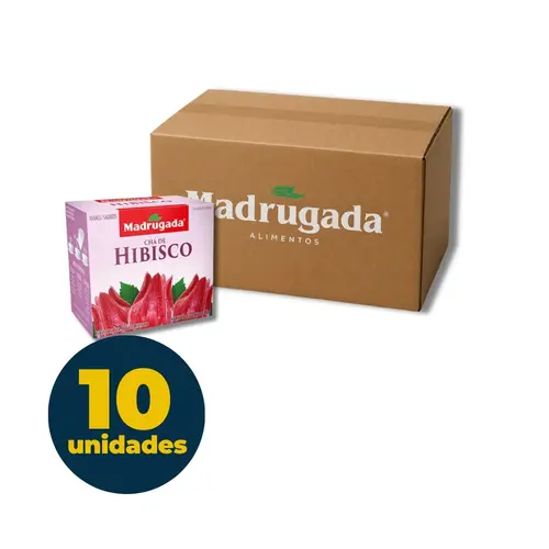 Chá Madrugada 13g com 10 Sachês Hibisco com 10 Caixas