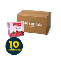 Chá Madrugada 13g com 10 Sachês Hibisco com 10 Caixas
