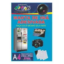 Manta de Imã Adesivada A4 Off Paper 5 Folhas Preto com 10 Pacotes