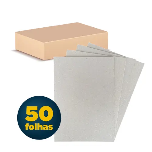 Papel Horlle H 50 100cmx80cm 1,05mm Cinza/Cinza 50 Folhas