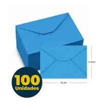 Envelope Carta 11,4cmx16,2cm 80g Color Plus Azul Royal / Grecia com 100 Unidades