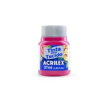 Tinta para Tecido Fosca 37ml Acrilex Rosa Escuro 542 com 12 Unidades