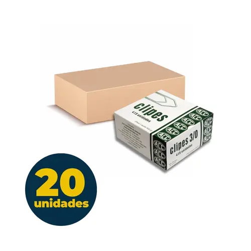 Clipes 3,6cm N-3/0 415 Unidades ACC Galvanizado com 20 Caixas