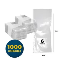 Saco PP 8cm x 18cm 0,06 Micras 5.000 Unidades