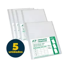 Saco Plástico Ofício com 4 furos 0.12 micras 240mm x 325mm com 500 Unidades