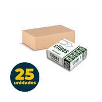 Clipes 2,0cm N-4 ACC Galvanizado com 25 Caixas