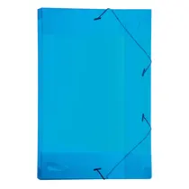 Pasta Aba e Elástico 1/2 Ofício PP 180mmx245mmx25mm Azul com 50 Unidades