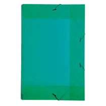 Pasta Aba e Elástico 1/2 Ofício PP 180mmx245mmx25mm Verde com 50 Unidades