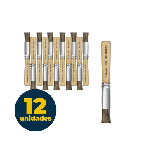 Pincel Pintura Redondo Broxinha Condor C460-02 com 12 Unidades