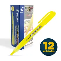 Marca Texto Pilot Lumi Color 200-SL Amarelo com 12 Unidades