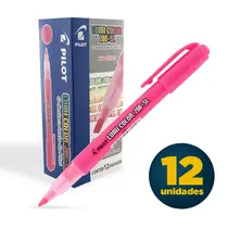 Marca Texto Pilot Lumi Color 200-SL Rosa com 12 Unidades