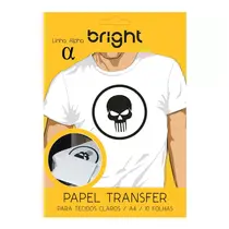Papel Transfer A4 Bright Tec Branco Ink Jet 10 Unidades