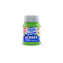 Tinta para Tecido Fosca 37ml Acrilex Verde Folha 510 com 12 Unidades