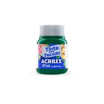 Tinta para Tecido Fosca 37ml Acrilex Verde Bandeira 511 com 12 Unidades