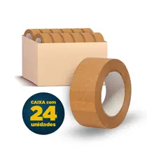 Fita Adesiva Kraft 48mmx50m Marrom com 24 Unidades
