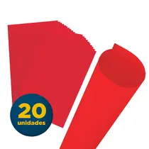 Papel Color Set 48cmx66cm Vermelho com 20 Unidades