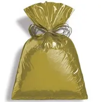 Saco Metalizado 20cm x 29cm Gala Liso Ouro 50 Unidades com 20 Pacotes