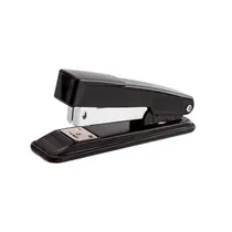 Grampeador Metal 25 Folhas Preto com 12 Unidades