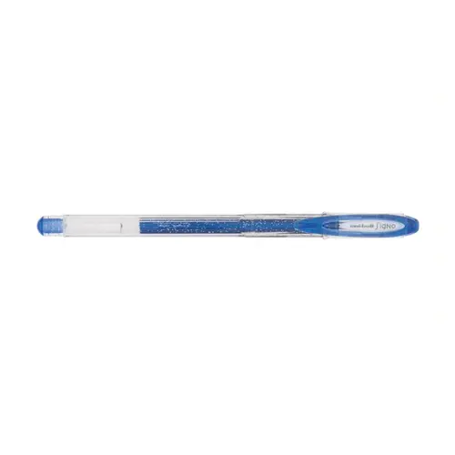 Caneta Gel 0.7mm Uni-Ball Signo Glitter Sparkling Azul Um-120sp com 12 Unidades