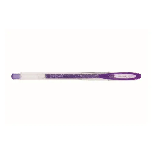 Caneta Gel 0.7mm Uni-Ball Signo Glitter Sparkling Violeta Um-120sp com 12 Unidades