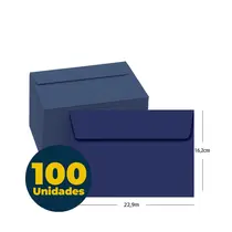 Envelope Convite 16,2cmx22,9cm 80g Color Plus Azul Marinho / Porto Seguro com 100 Unidades