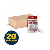 Garfo Plástico para Sobremesa Cristal 50 Unidades Prafesta com 20 Pacotes