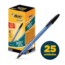 Caneta Esferográfica Bic Cristal Soft 1.2mm Preta Caixa com 25 Unidades