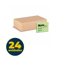 Recado Adesivo Removível 76mmx102mm Notefix Verde 100 Folhas NFX7 com 24 Unidades