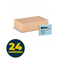 Recado Adesivo Removível 76mmx102mm Notefix Azul 100 Folhas NFX7 com 24 Unidades