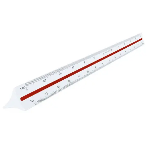 Escalímetro Triangular Modelo 04 30cm Trident com 10 Unidades