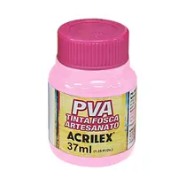 Tinta Fosca PVA Artesanato 37ml Acrilex Rosa Bebê 813 com 12 Unidades