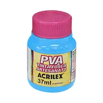 Tinta Fosca PVA Artesanato 37ml Acrilex Azul Celeste 503 com 12 Unidades