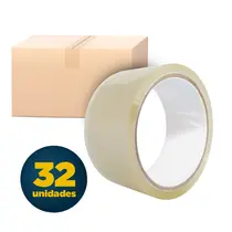 Fita PP 45mmx40m Transparente com 32 Rolos