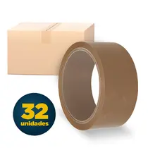 Fita PP 45mm X 40M Marrom 32 Rolos
