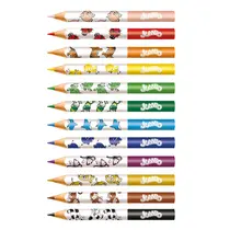 Lápis de Cor Jumbo 12 Cores Faber-Castell Ecolápis com 6 Estojos