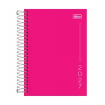 Agenda Espiral 11,7cm x 16,4cm Tilibra Pepper Rosa 2027