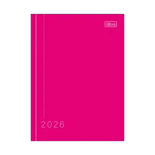 Agenda Costurada 12,3cm x 16,6cm Tilibra Pepper Rosa 2026