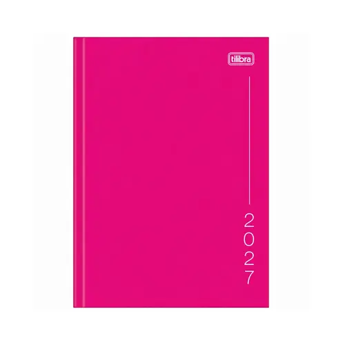 Agenda Costurada 12,3cm x 16,6cm Tilibra Pepper Rosa 2027