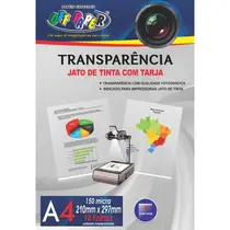 Transparência Jato Tinta A4 10 Folhas Off Paper Tarja com 10 Caixas
