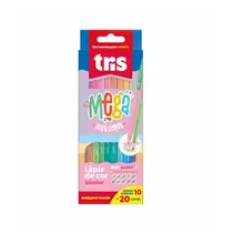 Lápis de Cor 12 Cores Triangular Mega Tris Soft Color Tons Pastel
