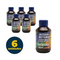 Acqua Betume Acrilex Caixa com 6 unidades